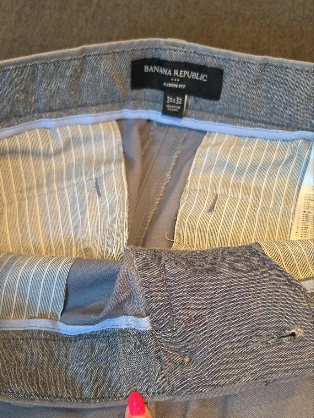 Banana Republic Men's Gray Dress Pants-Aiden Fit